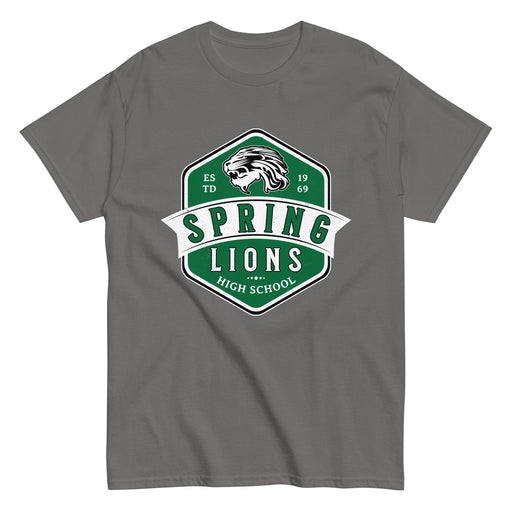 Spring High School Lions Dark Grey Classic Unisex T-shirt 209