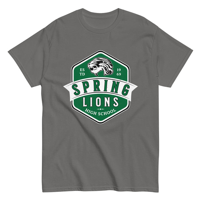 Spring High School Lions Dark Grey Classic Unisex T-shirt 209