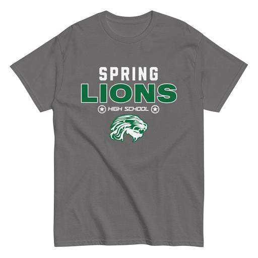 Spring High School Lions Dark Grey Classic Unisex T-shirt 003
