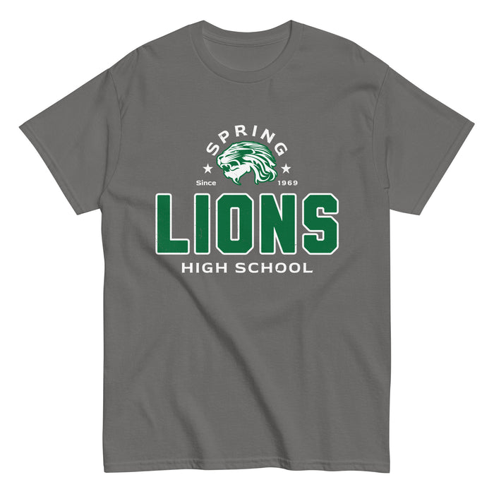 Spring High School Lions Dark Grey Classic Unisex T-shirt 222