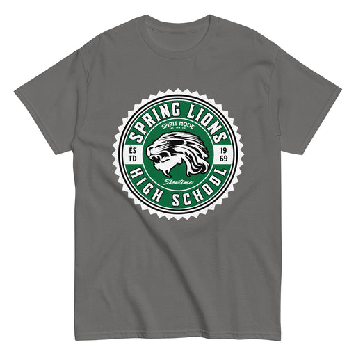 Spring High School Lions Dark Grey Classic Unisex T-shirt 203