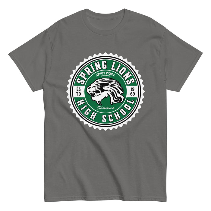Spring High School Lions Dark Grey Classic Unisex T-shirt 203