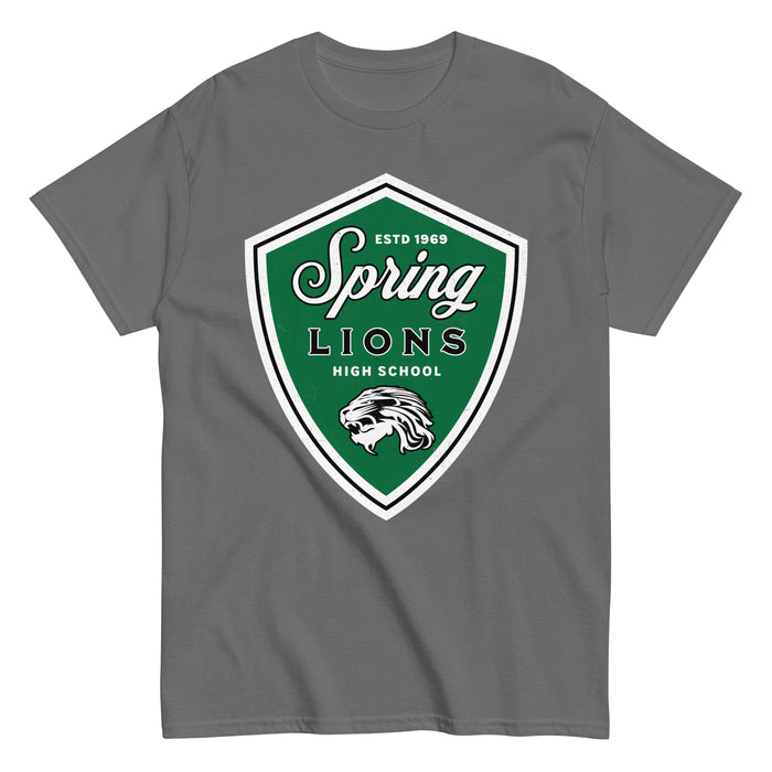 Spring High School Lions Dark Grey Classic Unisex T-shirt 225