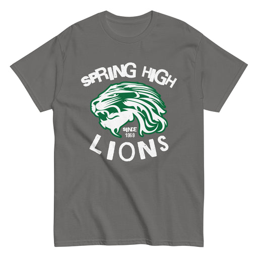 Spring High School Lions Dark Grey Classic Unisex T-shirt 228
