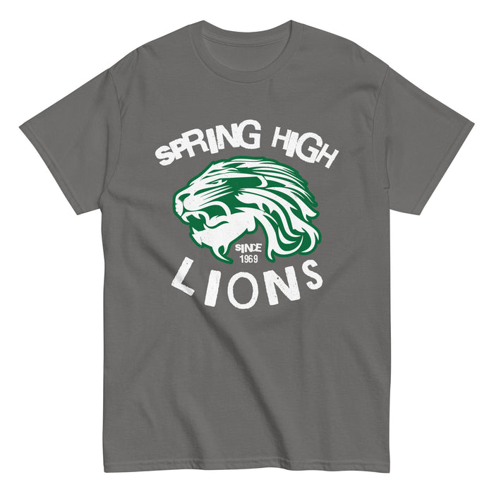 Spring High School Lions Dark Grey Classic Unisex T-shirt 228