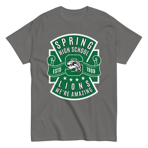 Spring High School Lions Dark Grey Classic Unisex T-shirt 207
