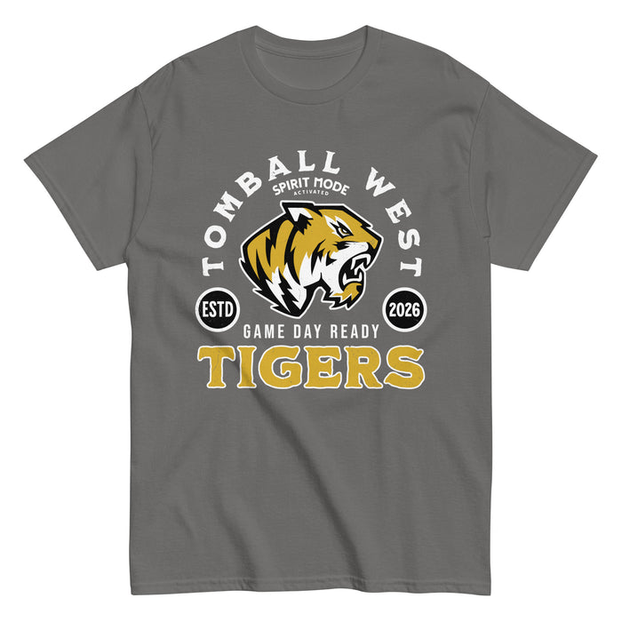 Tomball West High School Tigers Dark Grey Classic Unisex T-shirt 208