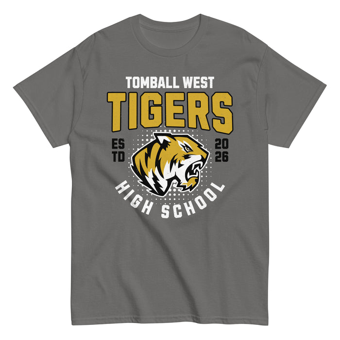Tomball West High School Tigers Dark Grey Classic Unisex T-shirt 204