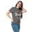 Woman wearing Round Rock High School Dragons Dark Grey Classic Unisex T-shirt 218