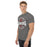 Side view of Round Rock High School Dragons Dark Grey Classic Unisex T-shirt 218 