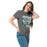 Woman wearing Reagan High School Rattlers Dark Grey Classic Unisex T-shirt 238