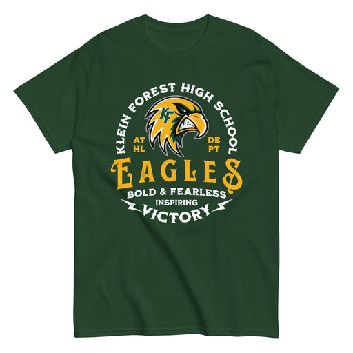 Klein Forest High School Golden Eagles Classic Unisex Forest Green T-shirt 206
