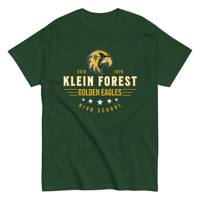 Klein Forest High School Golden Eagles Classic Unisex Forest Green T-shirt 217