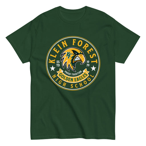 Klein Forest High School Golden Eagles Classic Unisex Forest Green T-shirt 215