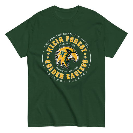 Klein Forest High School Golden Eagles Classic Unisex Forest Green T-shirt 214