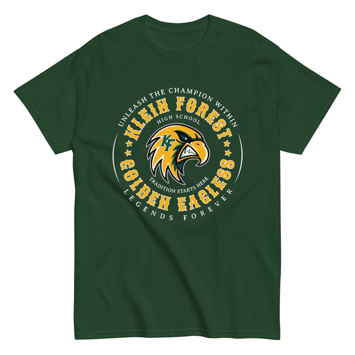 Klein Forest High School Golden Eagles Classic Unisex Forest Green T-shirt 214