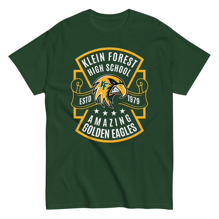 Klein Forest High School Golden Eagles Classic Unisex Forest Green T-shirt 207
