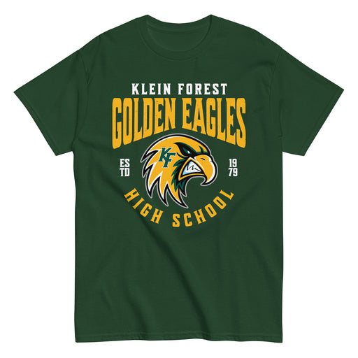 Klein Forest High School Golden Eagles Classic Unisex Forest Green T-shirt 213