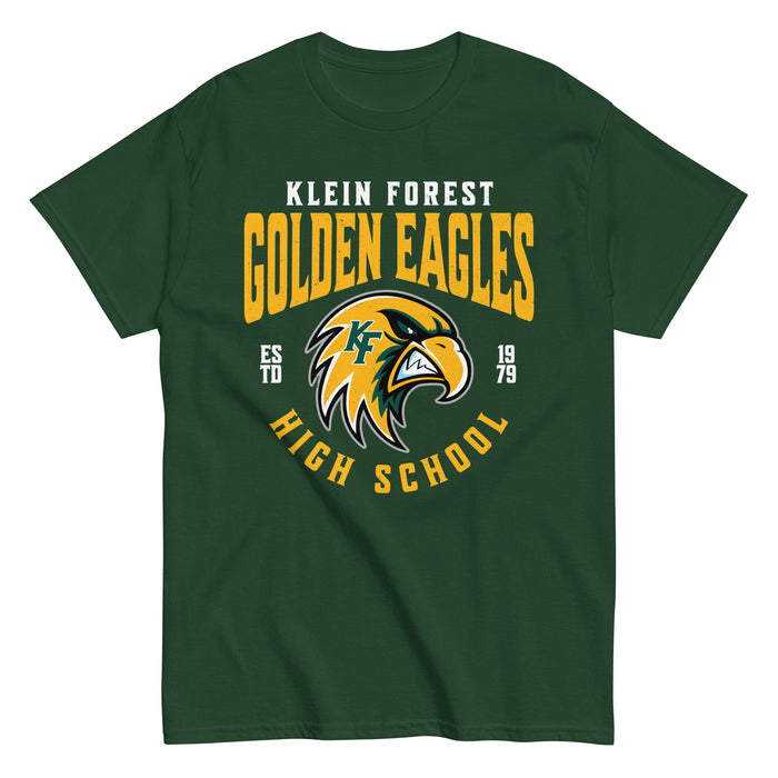 Klein Forest High School Golden Eagles Classic Unisex Forest Green T-shirt 213