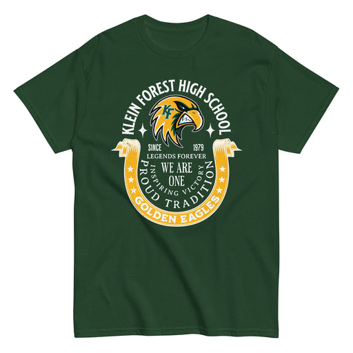 Klein Forest High School Golden Eagles Classic Unisex Forest Green T-shirt 229