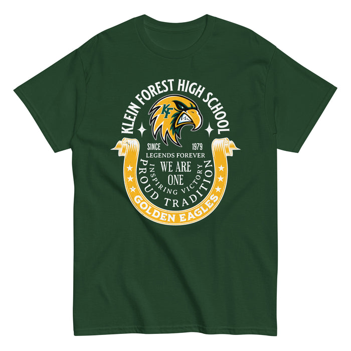 Klein Forest High School Golden Eagles Classic Unisex Forest Green T-shirt 229