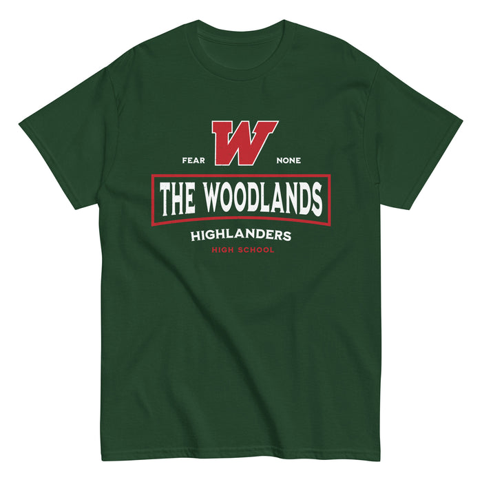 The Woodlands High School Highlanders Forest Green Classic Unisex T-shirt 202