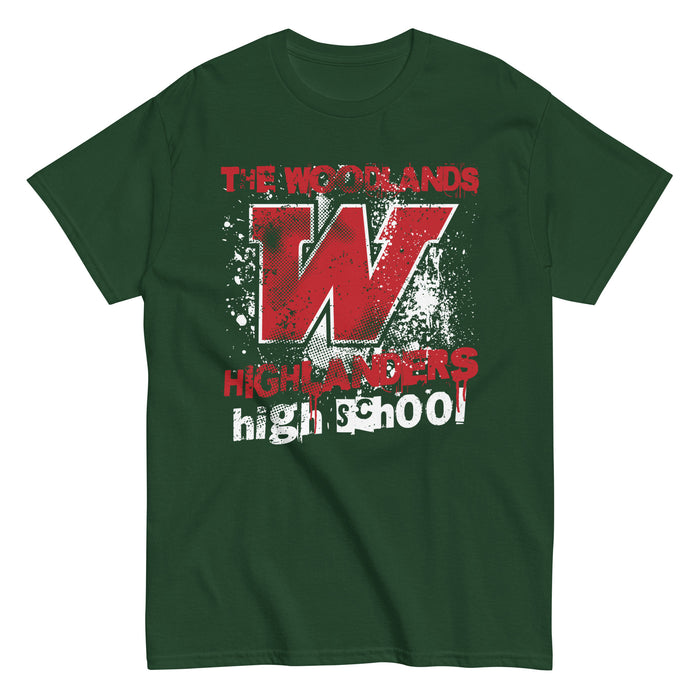 The Woodlands High School Highlanders Forest Green Classic Unisex T-shirt 205