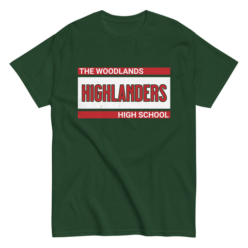 The Woodlands High School Highlanders Forest Green Classic Unisex T-shirt 098