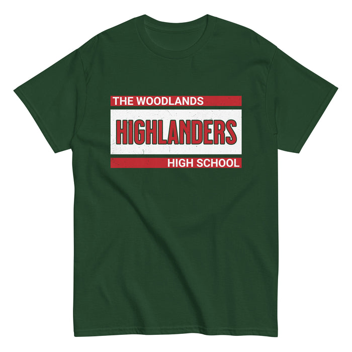 The Woodlands High School Highlanders Forest Green Classic Unisex T-shirt 098