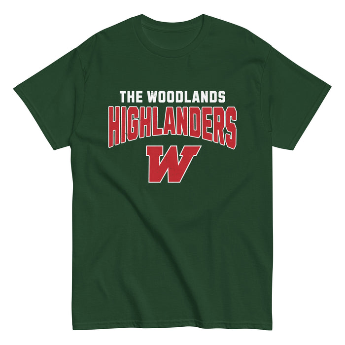 The Woodlands High School Highlanders Forest Green Classic Unisex T-shirt 234