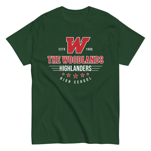 The Woodlands High School Highlanders Forest Green Classic Unisex T-shirt 217