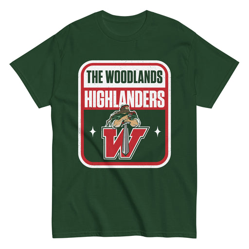 The Woodlands High School Highlanders Forest Green Classic Unisex T-shirt 001