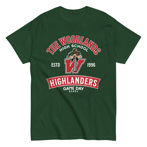 The Woodlands High School Highlanders Forest Green Classic Unisex T-shirt 221