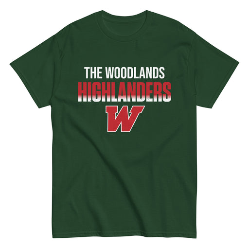 The Woodlands High School Highlanders Forest Green Classic Unisex T-shirt 024