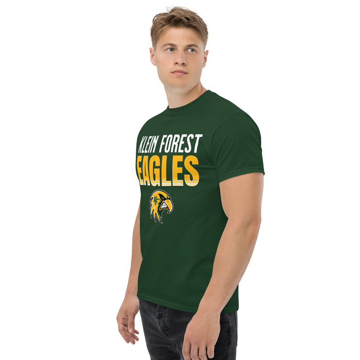 Side view of Klein Forest High School Golden Eagles Classic Unisex Forest Green T-shirt 024