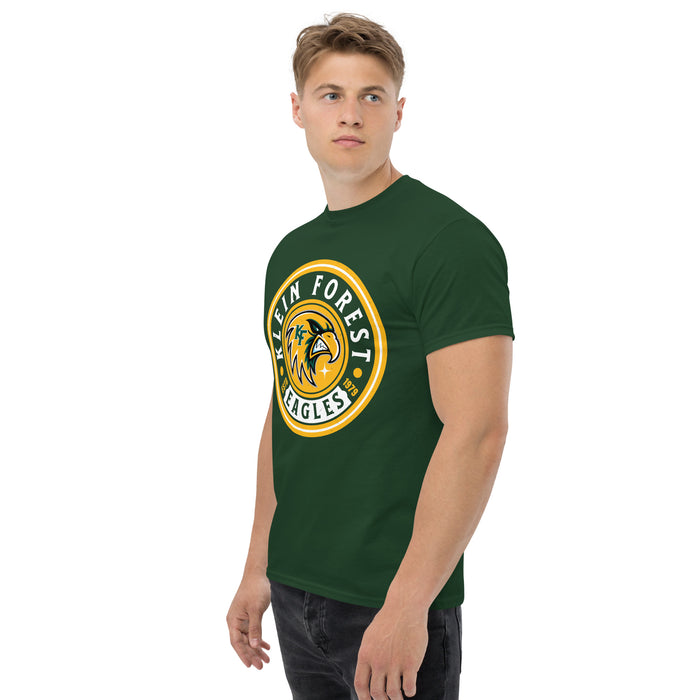 Side view of Klein Forest High School Golden Eagles Classic Unisex Forest Green T-shirt 220