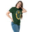 Woman wearing Klein Forest High School Golden Eagles Classic Unisex Forest Green T-shirt 229
