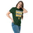 Woman wearing Klein Forest High School Golden Eagles Classic Unisex Forest Green T-shirt 238