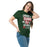 Woman wearing The Woodlands High School Highlanders Forest Green Classic Unisex T-shirt 232
