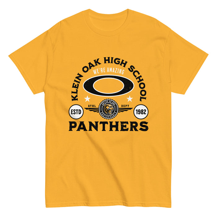 Klein Oak High School Panthers Classic Unisex Gold T-shirt 208