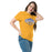 Woman wearing Klein High School Bearkats Gold Classic Unisex T-shirt 009