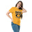 Woman wearing Klein Oak High School Panthers Classic Unisex Gold T-shirt 213