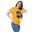 Woman wearing Klein Oak High School Panthers Classic Unisex Gold T-shirt 209