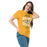 Woman wearing Klein Forest High School Golden Eagles Classic Unisex Gold T-shirt 210