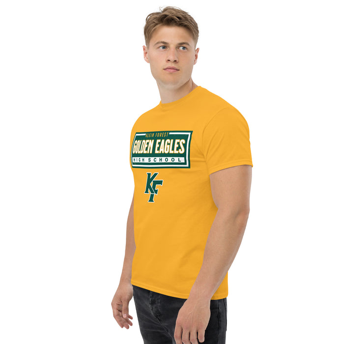 Side view of Klein Forest High School Golden Eagles Classic Unisex Gold T-shirt 049
