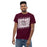 Man wearing Cinco Ranch High School Cougars Classic Unisex Maroon T-shirt 215