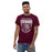 Man wearing Cinco Ranch High School Cougars Classic Unisex Maroon T-shirt 204