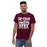 Man wearing Cy-Fair High School Bobcats Maroon Classic Unisex T-shirt 231