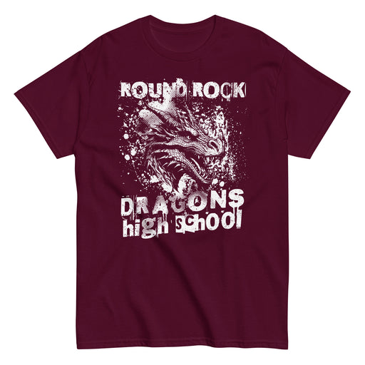 Round Rock High School Dragons Maroon Classic Unisex T-shirt 205