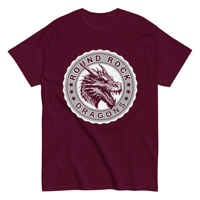 Round Rock High School Dragons Maroon Classic Unisex T-shirt 216